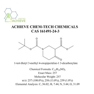 1 {-} tert-butyl 3-oxopiper 4-oxopiperidium-1,3-dicarboxylate CAS 161491-24-3